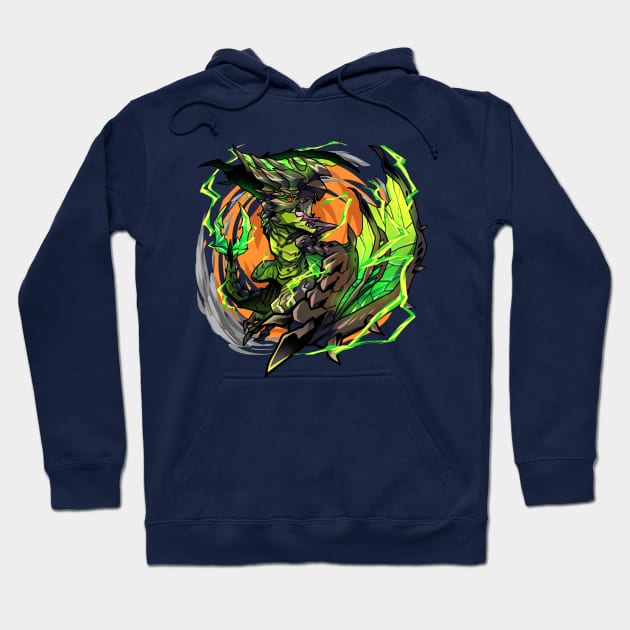 Electric Bird King Hoodie by Ashmish